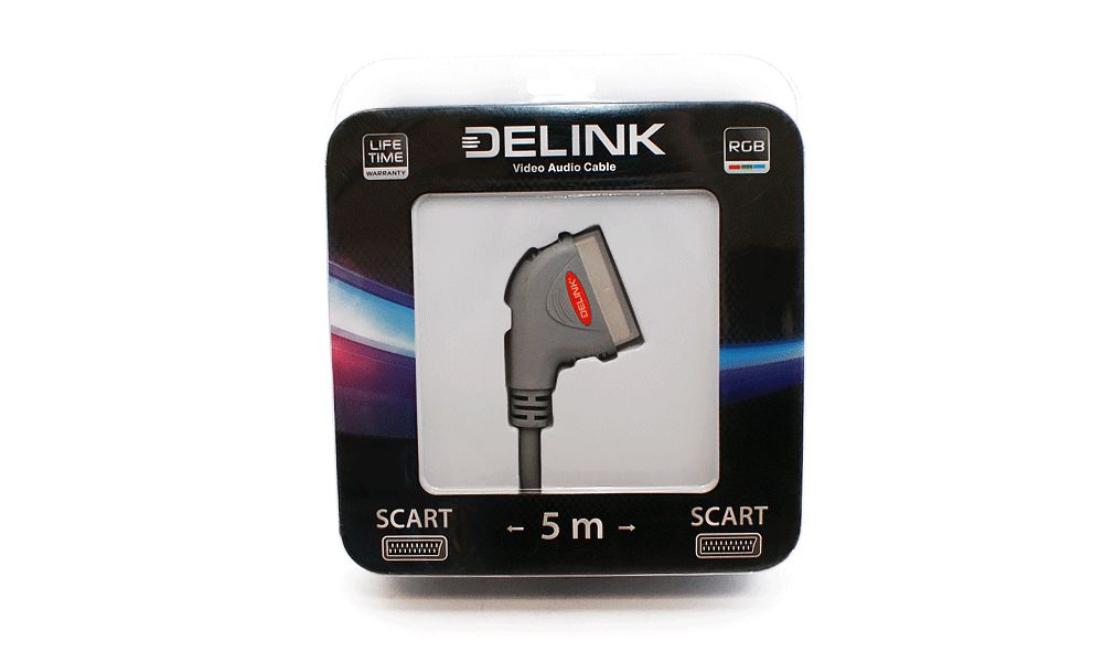 

Шнур Delink SCART-SCART 5,0м Grey