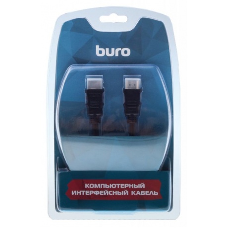 Кабель аудио-видео Buro HDMI (m)-HDMI (m) 5м контакты позолото черный (BHP RET HDMI50) - фото 2