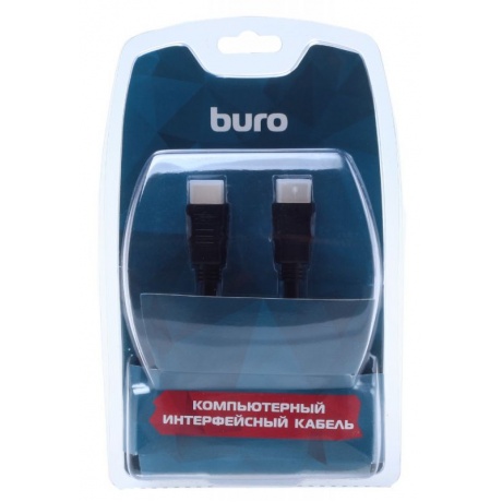 Кабель аудио-видео Buro HDMI (m)-HDMI (m) 3м контакты позолото черный (BHP RET HDMI30-2) - фото 4