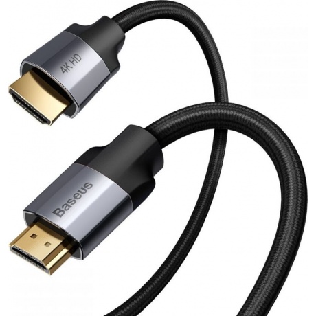 Кабель Baseus Enjoyment Series HDMI Male - HDMI Male Adapter Cable 3m Dark Grey (CAKSX-D0G) - фото 3