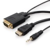 Кабель Gembird Cablexpert HDMI-VGA 19M/15M + 3.5Jack 5m Black A-...