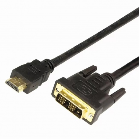 Кабель Rexant HDMI - DVI-D 2m Gold 17-6304 - фото 1