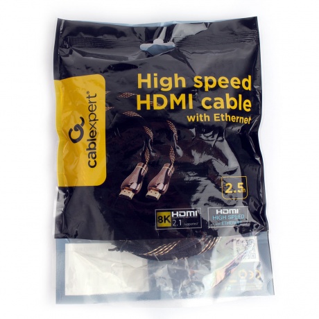 Кабель Gembird Cablexpert HDMI 19M/19M v2.1 8K 2.5m Black CCP-HDMI8K-2.5M - фото 3
