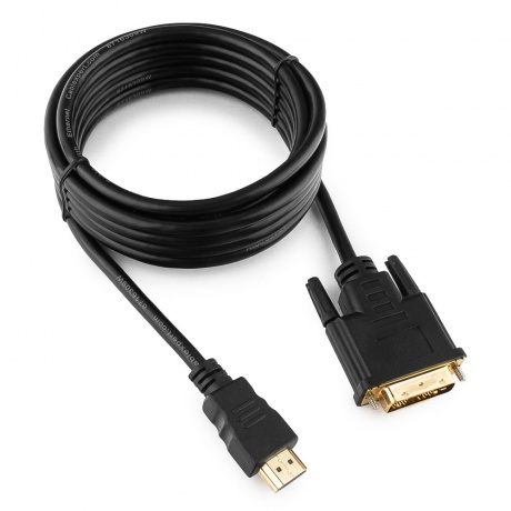 Кабель Gembird Cablexpert HDMI-DVI 19M/19M 3m Single Link Black CC-HDMI-DVI-10 - фото 1