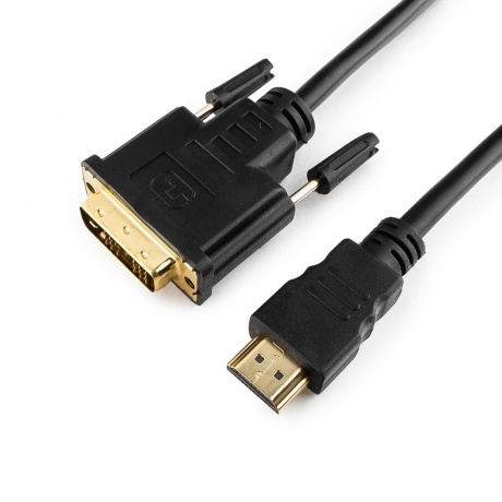 Кабель Gembird Cablexpert HDMI-DVI 19M/19M 3m Single Link Black CC-HDMI-DVI-10 - фото 2