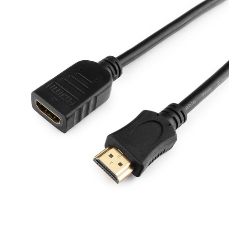 Кабель Gembird Cablexpert HDMI 19M/19F v2.0 0.5m Black CC-HDMI4X-0.5M - фото 1