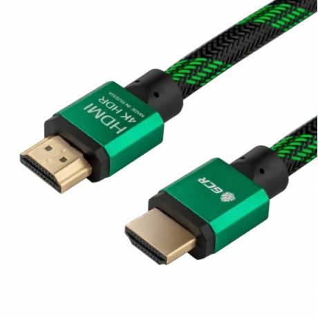 Кабель Greenconnect Bicolor HDMI v2.0 2m Green GCR-51486 - фото 1