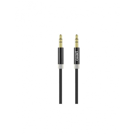 Аудио-кабель PERO MC-01 2x3.5 JACK 1м Black - фото 1
