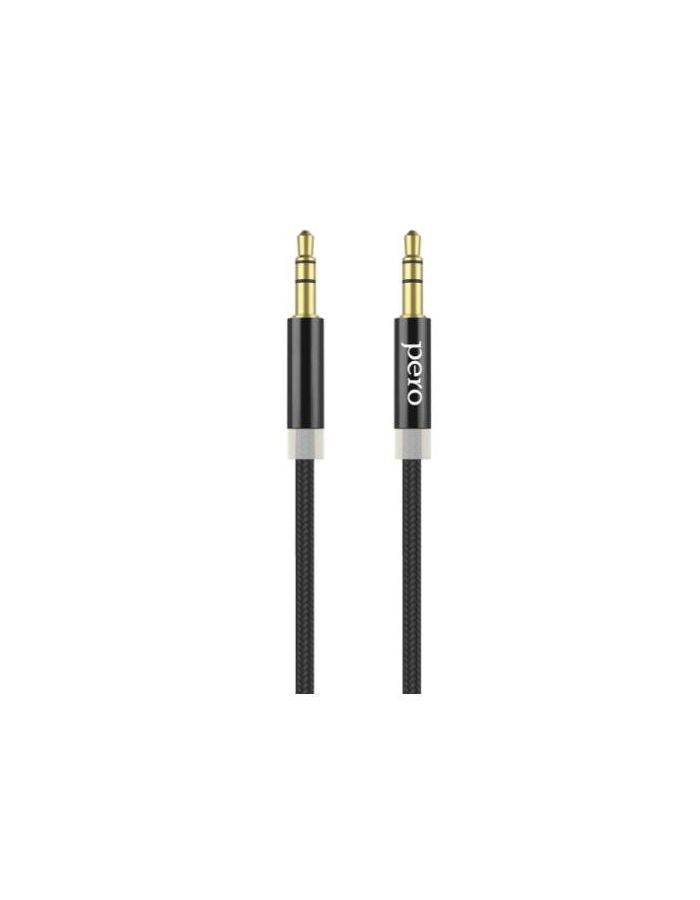 Аудио-кабель PERO MC-01 2x3.5 JACK 1м Black аудио кабель pero mc 01 2x3 5 jack 2м black