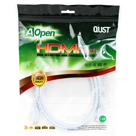 Кабель Aopen HDMI - HDMI 2.0 1.8m (ACG711W-1.8M) - фото 3