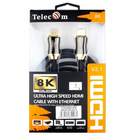 Кабель Telecom HDMI - HDMI 2.1 2м VTCG300-2M - фото 3