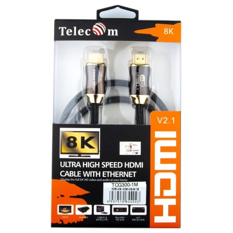 Кабель Telecom HDMI - HDMI V2.1 1м TCG300-1M - фото 2
