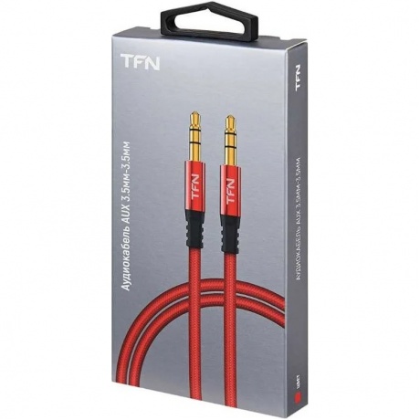 Кабель TFN AUX 1.0m red-black (TFN-CAUX1MRD) - фото 4