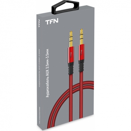 Кабель TFN AUX 1.0m red-black (TFN-CAUX1MRD) - фото 5