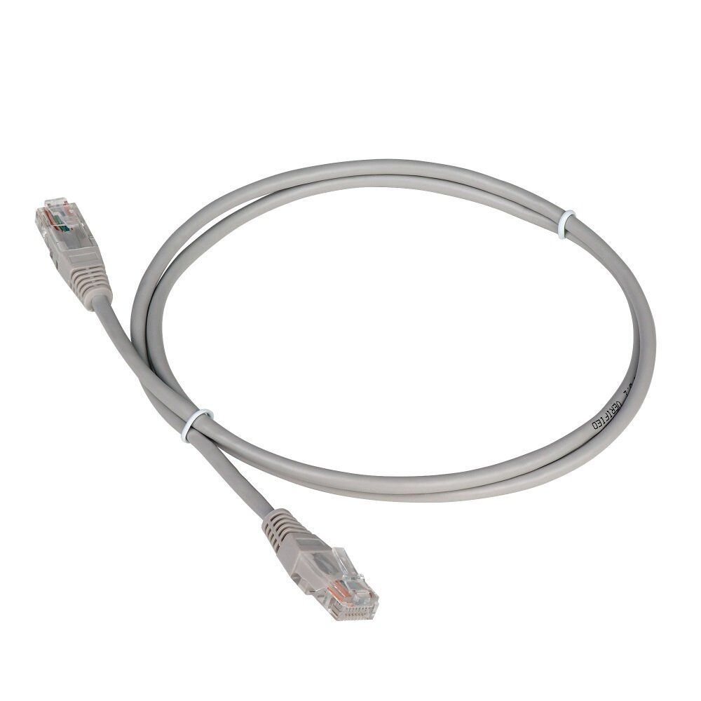 Патч-корд TWT TWT-45-45-0.3-GY UTP, кат.5e, 0.3 м, серый кабель патч корд волоконно оптический twt twt 2lc 2sc om2 5 0 pvc дуплексный lc pc sc pc mm 50 125 5 0 м