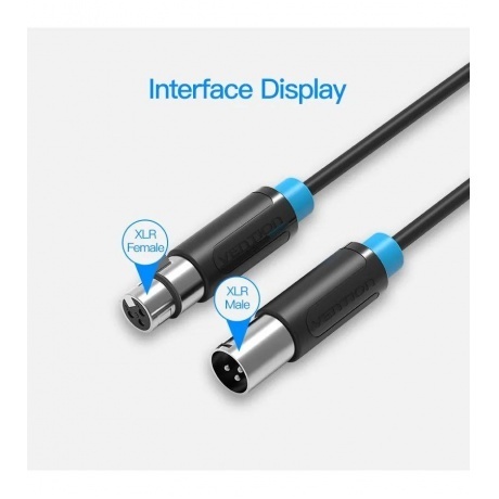 Кабель Vention аудио XLR M/XLR F - 3м - фото 2