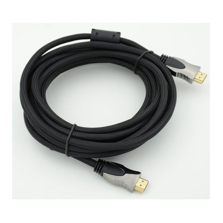 Кабель аудио HDMI (m)/HDMI (m) 5м. феррит.кольца Позолоченные контакты - фото 3