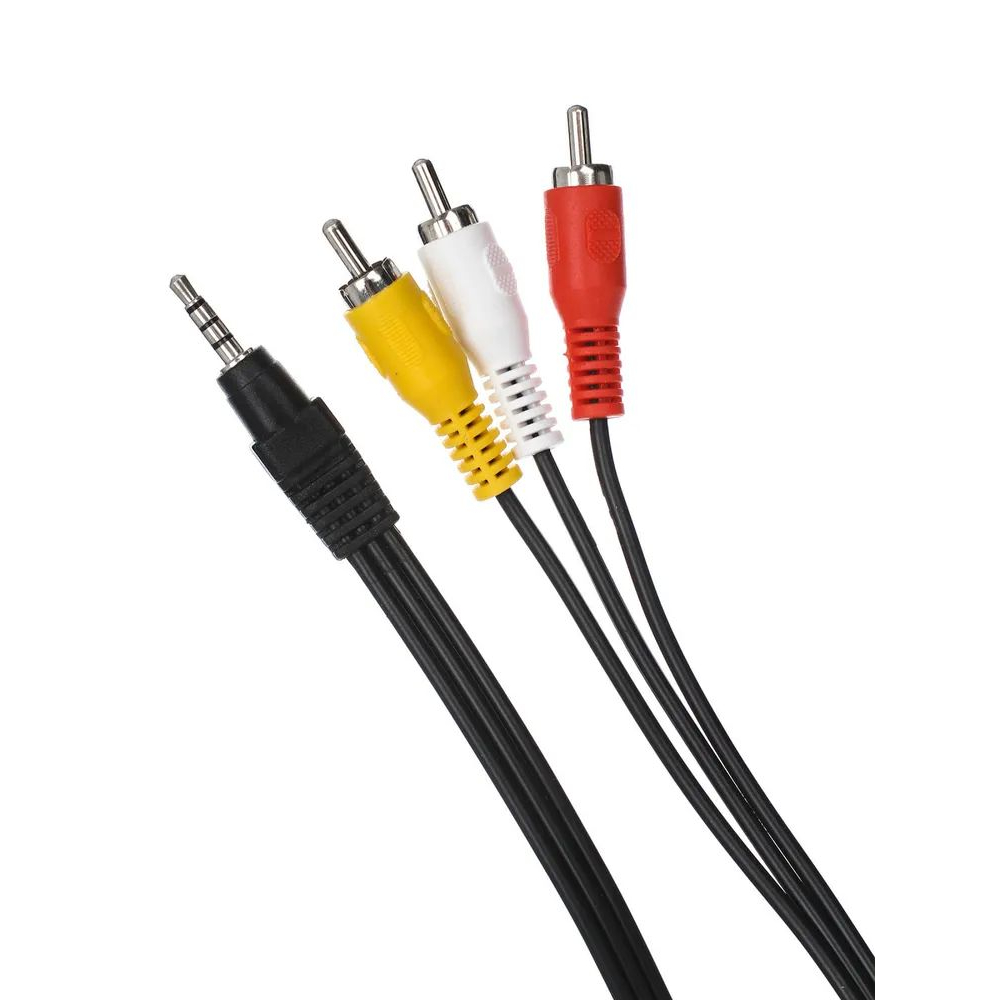 Кабель TV-COM 3.5MM TO 3RCA 2M (TAV4545-2M) кабель telecom audio 3 5мм to 3rca 5m tav4545 5m