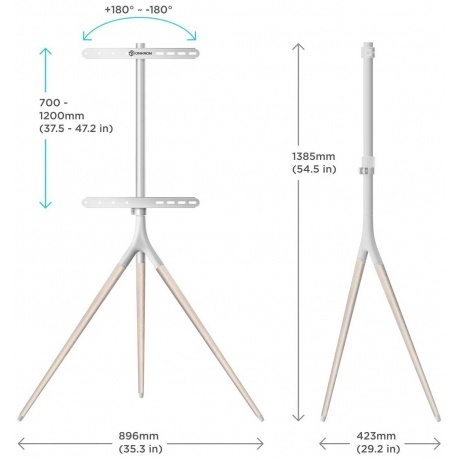 Подставка для телевизора Onkron TS1220 белый - фото 3
