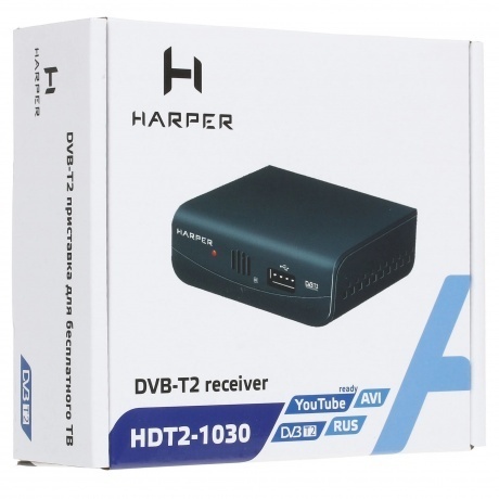 Ресивер DVB-T2 HARPER HDT2-1030 цифровой телевизионный - фото 8