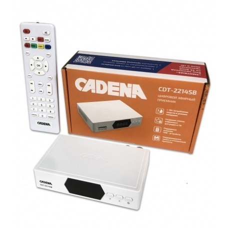 Ресивер DVB-T2 Cadena CDT-2214SB белый - фото 7