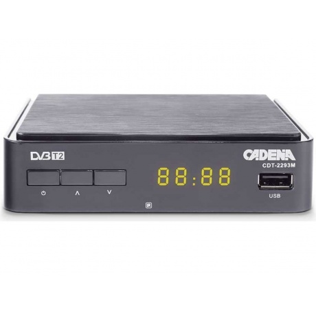 Ресивер DVB-T2 Cadena CDT-2293M черный - фото 5