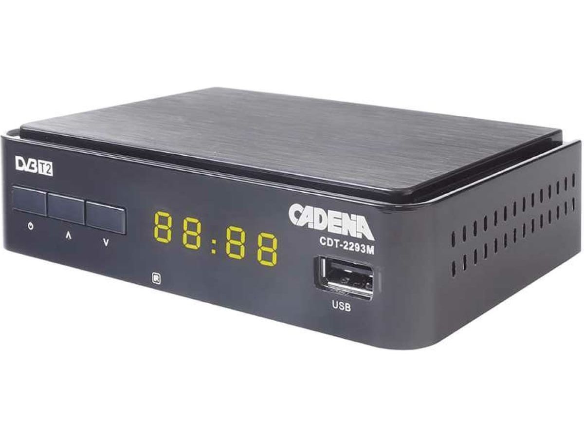 Ресивер DVB-T2 Cadena CDT-2293M черный цена и фото