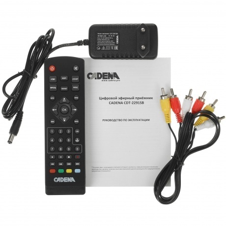 Ресивер DVB-T2 Cadena CDT-2291SB черный - фото 6