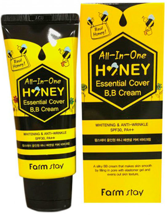 ВВ крем с экстрактом меда FarmStay All-In-One Honey Essential Cover B.B Cream SPF 30/PA++, 50g