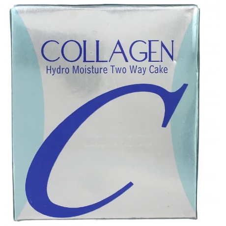 Пудра Enough Collagen Hydro Moisture Two Way Cake SPF25 #13 13гр - фото 6