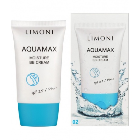 LIMONI Увлажняющий ББ-крем для лица Aquamax Moisture BB Cream №2 SPF25/PA++, тон 2, 40 мл - фото 8