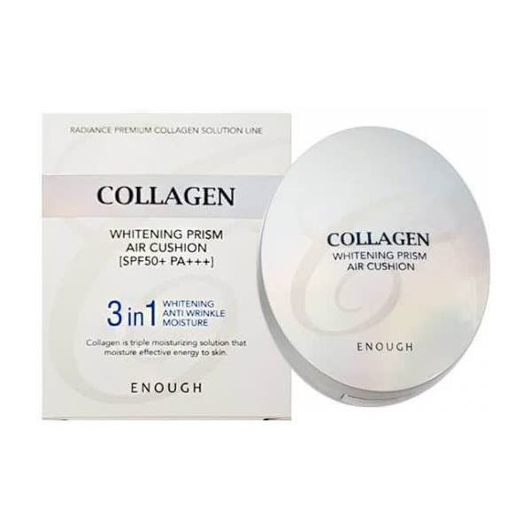 Крем-кушон тональный осветляющий с экстрактом коллагена Enough 3in1 Collagen cushion, тон 13