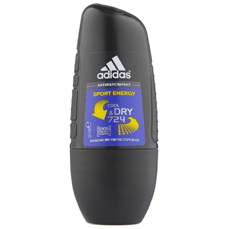 Роликовый антиперспирант Adidas Anti-Perspirant Roll-Ons Male sport energy, 50 мл - фото 1