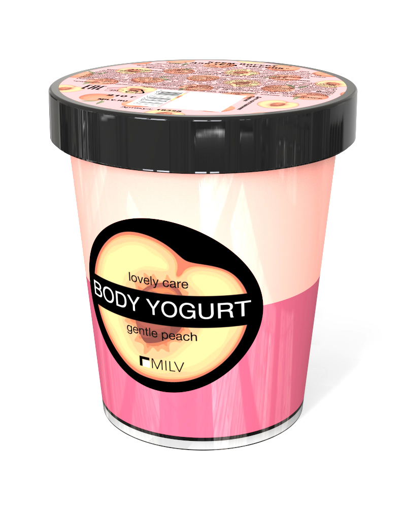 Крем-йогурт двухцветный Milv Персик 210г
