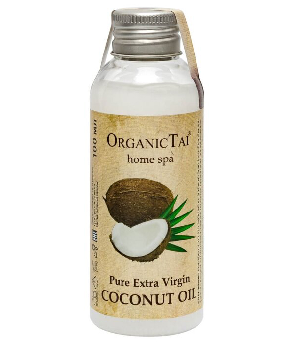 OrganicTai Кокосовое масло Pure Extra Virgin Oil Coconut, холодный отжим, 100 мл