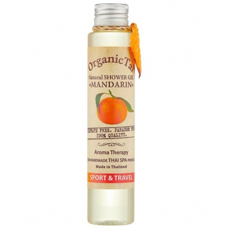 OrganicTai Безсульфатный гель для душа с мандариновым маслом Natural Shower Gel Mandarin, 100 мл, 100 мл - фото 1
