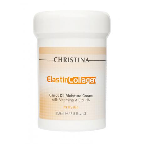 Увлажняющий крем с морковным маслом Christina Elastin Collagen Carrot Oil Moisture Cream, 250 мл - фото 1