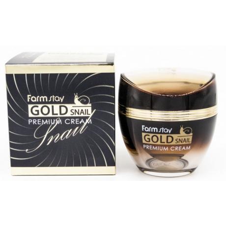 Премиальный крем с золотом и муцином улитки FarmStay Gold Snail Premium Cream, 50мл - фото 1