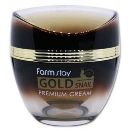 Премиальный крем с золотом и муцином улитки FarmStay Gold Snail Premium Cream, 50мл - фото 2
