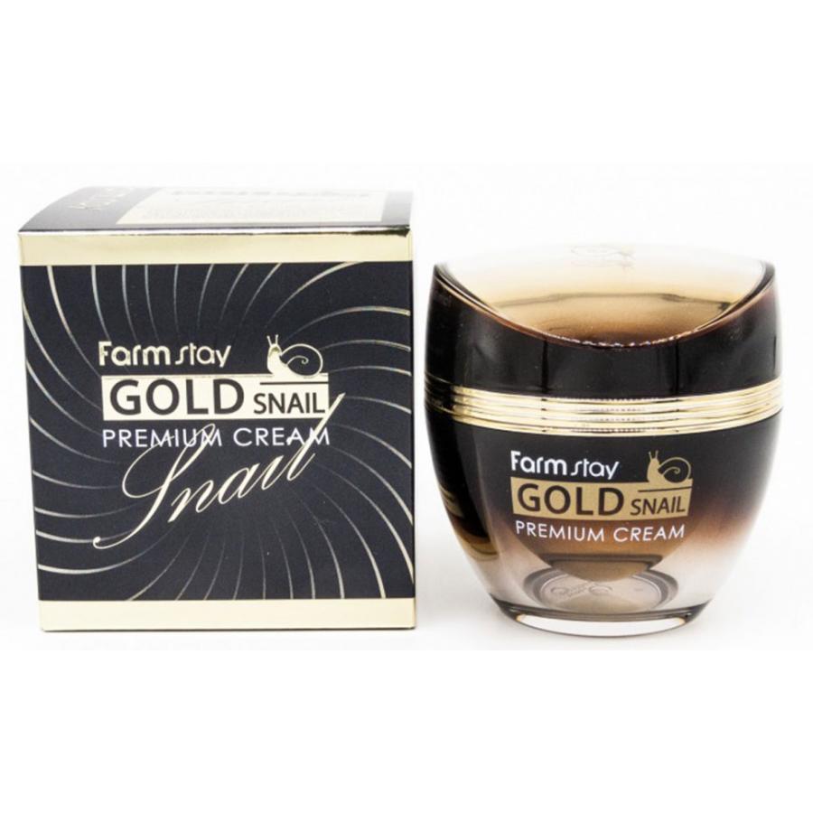 Премиальный крем с золотом и муцином улитки FarmStay Gold Snail Premium Cream, 50мл