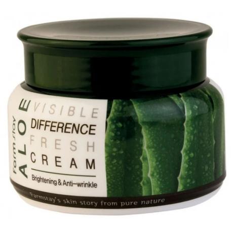Крем для лица увлажняющий с экстрактом алоэ FarmStay Aloe Visible Difference Fresh Cream, 100гр - фото 2