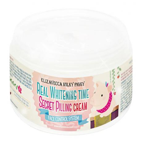 Осветляющий крем с эффектом пилинга Elizavecca Milky Piggy Real Whitening Time Secret Peeling Cream - фото 2
