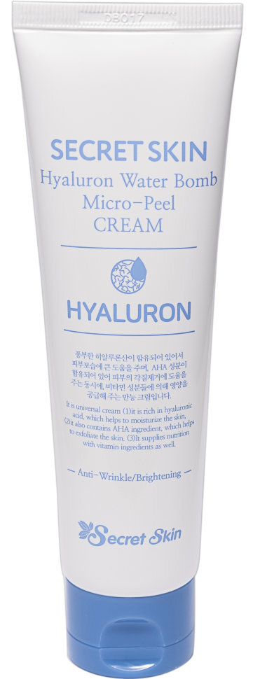 Крем для лица гиалуроновый Secret Skin Hyaluron Water Bomb Micro Peel Cream 70гр