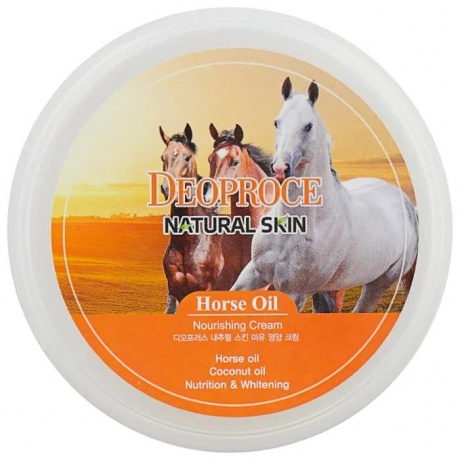 Крем для лица и тела на основе лошадиного жира Deoproce Natural Skin Horse Oil Nourishing Cream 100гр - фото 1