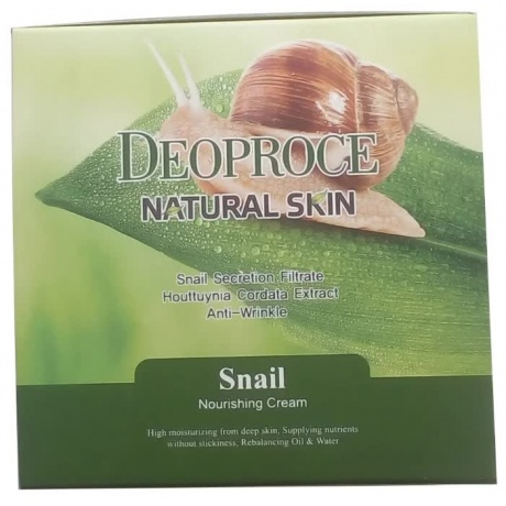 Крем для лица и тела с улиточным экстрактом Deoproce Natural Skin Snail Nourishing Cream 100гр - фото 2