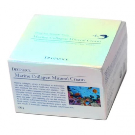 Крем для лица морской коллаген Deoproce Marine Collagen Mineral Cream 100гр - фото 2