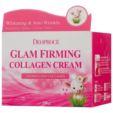 Крем для лица подтягивающий коллагеновый Deoproce Moisture Glam Firming Collagen Cream 100гр - фото 2