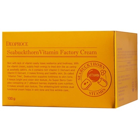 Крем ночной омолаживающий Deoproce Seabuckthorn Vitamin Factory Cream 100гр - фото 2