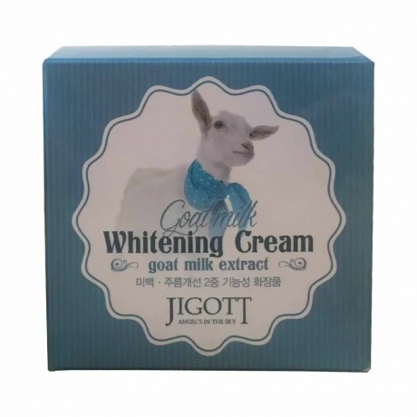 Осветляющий крем для лица с экстрактом козьего молока Jigott Goat Milk Whitening Cream - фото 4