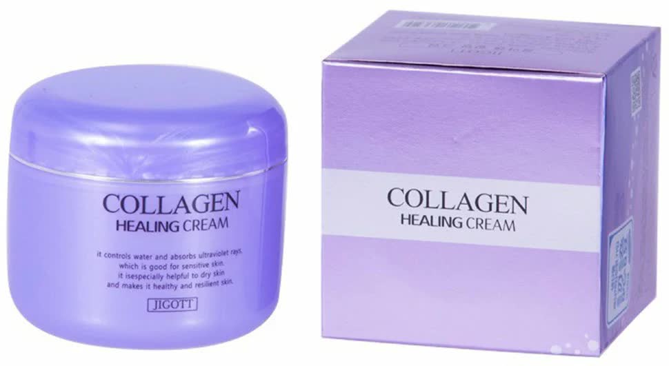 Питательный ночной крем с коллагеном Jigott Collagen Healing Cream